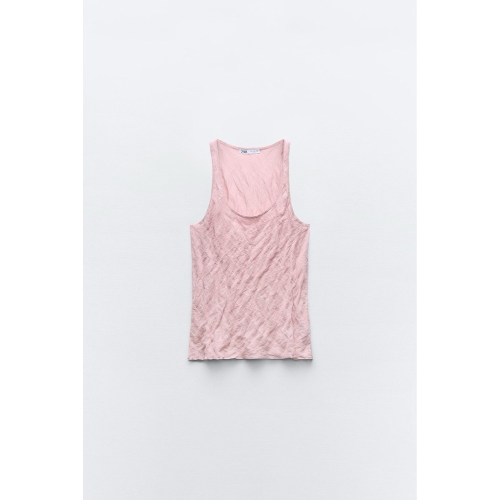 ZARA WRINKLE LOOK FINE KNIT TOP - Picture 2 of 14